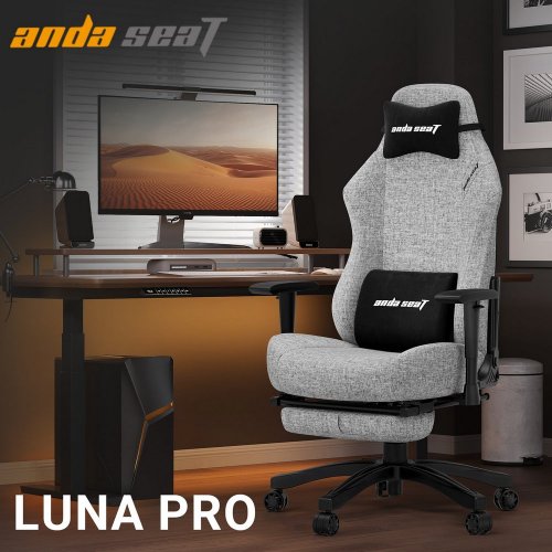 Купити Ігрове крісло Anda Seat Luna Pro L Fabric (AD18T-44-G-F) Gray - ціна в Києві, Львові, Вінниці, Хмельницькому, Франківську, Україні | інтернет-магазин TELEMART.UA фото