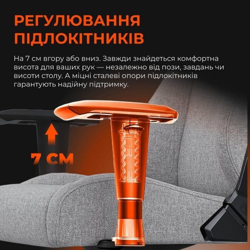 Игровое кресло Anda Seat Novis L Fabric (AD23-L-01-G-F) Gray купить в Украине: Киев, Днепр, Харьков, Одесса  | Низкая цена, отзывы, характеристики от TELEMART фото