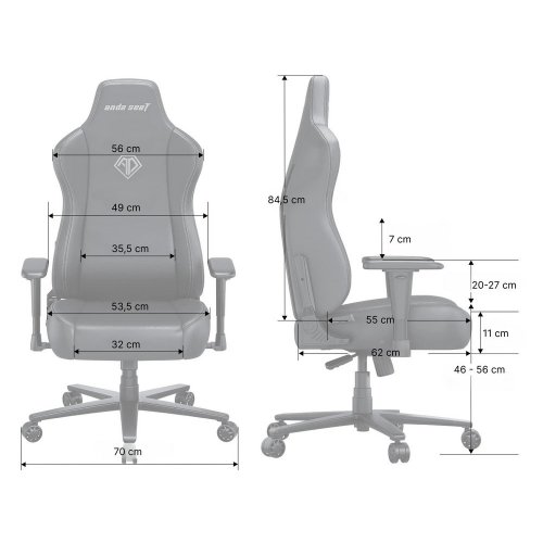 Купити Ігрове крісло Anda Seat Novis XL Fabric (AD23-XL-01-G-F) Gray - ціна в Києві, Львові, Вінниці, Хмельницькому, Франківську, Україні | інтернет-магазин TELEMART.UA фото