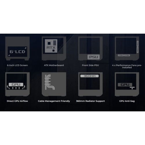 Купить Корпус Lian Li LANCOOL 207 Digital Tempered Glass без БП (G99.LAN207DX.00) Black с проверкой совместимости: обзор, характеристики, цена в Киеве, Днепре, Одессе, Харькове, Украине | интернет-магазин TELEMART.UA фото