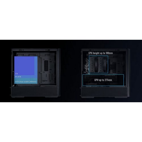 Купить Корпус Lian Li LANCOOL 207 Digital Tempered Glass без БП (G99.LAN207DX.00) Black с проверкой совместимости: обзор, характеристики, цена в Киеве, Днепре, Одессе, Харькове, Украине | интернет-магазин TELEMART.UA фото