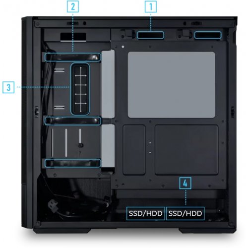 Купить Корпус Lian Li LANCOOL 207 Digital Tempered Glass без БП (G99.LAN207DX.00) Black с проверкой совместимости: обзор, характеристики, цена в Киеве, Днепре, Одессе, Харькове, Украине | интернет-магазин TELEMART.UA фото