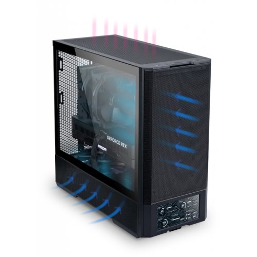 Купить Корпус Lian Li LANCOOL 207 Digital Tempered Glass без БП (G99.LAN207DX.00) Black с проверкой совместимости: обзор, характеристики, цена в Киеве, Днепре, Одессе, Харькове, Украине | интернет-магазин TELEMART.UA фото