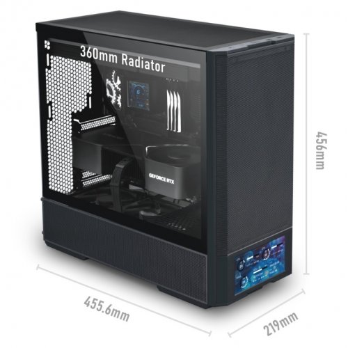 Купить Корпус Lian Li LANCOOL 207 Digital Tempered Glass без БП (G99.LAN207DX.00) Black с проверкой совместимости: обзор, характеристики, цена в Киеве, Днепре, Одессе, Харькове, Украине | интернет-магазин TELEMART.UA фото