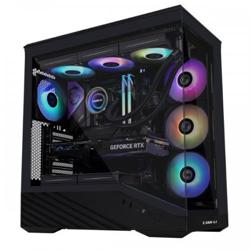 Корпус Lian Li Vector V100 ARGB Tempered Glass без БЖ (G99.V100RX.00) Black купити з перевіркою сумісності: огляд, характеристики, ціна у Києві, Львові, Вінниці, Хмельницькому, Івано-Франківську, Україні | інтернет-магазин TELEMART.UA фото