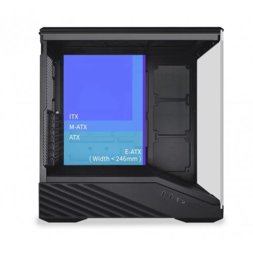 Корпус Lian Li Vector V100 ARGB Tempered Glass без БЖ (G99.V100RX.00) Black купити з перевіркою сумісності: огляд, характеристики, ціна у Києві, Львові, Вінниці, Хмельницькому, Івано-Франківську, Україні | інтернет-магазин TELEMART.UA фото