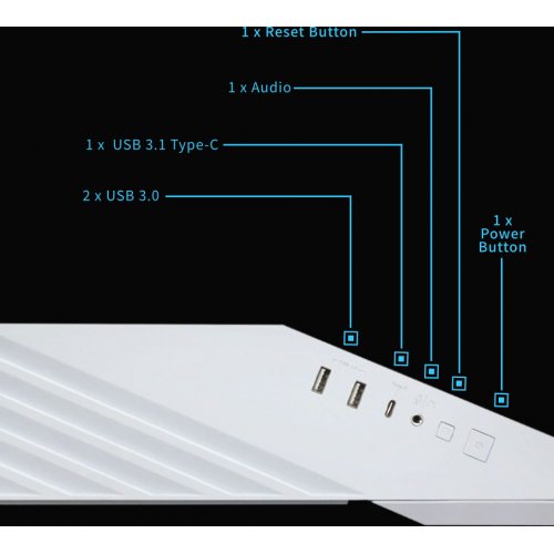 Купить Корпус Lian Li Vector V100 ARGB Tempered Glass без БП (G99.V100RW.00) White с проверкой совместимости: обзор, характеристики, цена в Киеве, Днепре, Одессе, Харькове, Украине | интернет-магазин TELEMART.UA фото