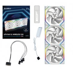 Набор кулеров для корпуса Lian Li Uni Fan SL Wireless 120 3 in 1 (G99.12SL1W3W.00) White