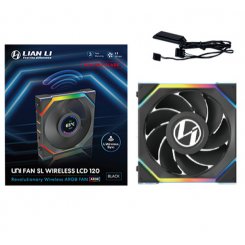 Кулер для корпуса Lian Li Uni Fan SL Wireless LCD 120 Reverse Blade (G99.12RSLLCD1W1B.00) Black