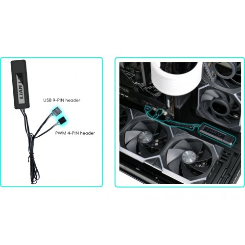 Кулер для корпуса Lian Li Uni Fan SL Wireless LCD 120 Reverse Blade (G99.12RSLLCD1W1B.00) Black купити з перевіркою сумісності: огляд, характеристики, ціна у Києві, Львові, Вінниці, Хмельницькому, Івано-Франківську, Україні | інтернет-магазин TELEMART.UA фото
