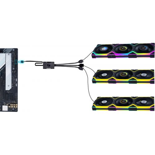 Кулер для корпуса Lian Li Uni Fan SL Wireless LCD 120 Reverse Blade (G99.12RSLLCD1W1B.00) Black купити з перевіркою сумісності: огляд, характеристики, ціна у Києві, Львові, Вінниці, Хмельницькому, Івано-Франківську, Україні | інтернет-магазин TELEMART.UA фото