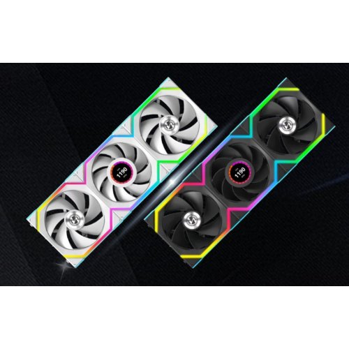 Кулер для корпуса Lian Li Uni Fan SL Wireless LCD 120 Reverse Blade (G99.12RSLLCD1W1B.00) Black купити з перевіркою сумісності: огляд, характеристики, ціна у Києві, Львові, Вінниці, Хмельницькому, Івано-Франківську, Україні | інтернет-магазин TELEMART.UA фото