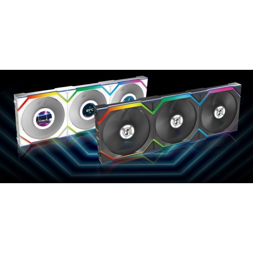 Кулер для корпуса Lian Li Uni Fan SL Wireless LCD 120 Reverse Blade (G99.12RSLLCD1W1B.00) Black купити з перевіркою сумісності: огляд, характеристики, ціна у Києві, Львові, Вінниці, Хмельницькому, Івано-Франківську, Україні | інтернет-магазин TELEMART.UA фото