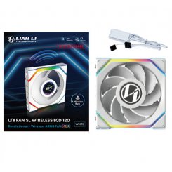 Кулер для корпуса Lian Li Uni Fan SL Wireless LCD 120 Reverse Blade (G99.12RSLLCD1W1W.00) White