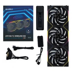 Набір кулерів для корпусу Lian Li Uni Fan TL Wireless 120 3 in 1 (G99.12TL1W3B.00) Black