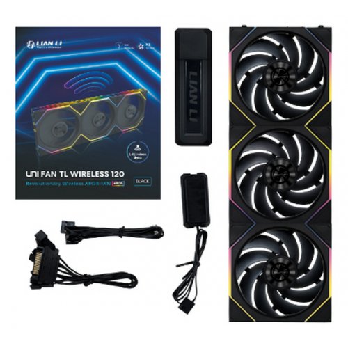 Купить Набор кулеров для корпуса Lian Li Uni Fan TL Wireless 120 3 in 1 (G99.12TL1W3B.00) Black с проверкой совместимости: обзор, характеристики, цена в Киеве, Днепре, Одессе, Харькове, Украине | интернет-магазин TELEMART.UA фото