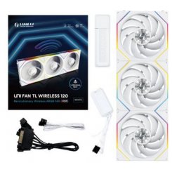 Набір кулерів для корпусу Lian Li Uni Fan TL Wireless 120 3 in 1 (G99.12TL1W3W.00) White