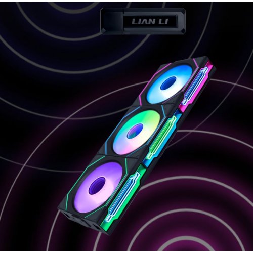Кулер для корпуса Lian Li Uni Fan SL-INF Wireless 120 Reversed Blade (G99.12RSLIN1W1B.00) Black купити з перевіркою сумісності: огляд, характеристики, ціна у Києві, Львові, Вінниці, Хмельницькому, Івано-Франківську, Україні | інтернет-магазин TELEMART.UA фото