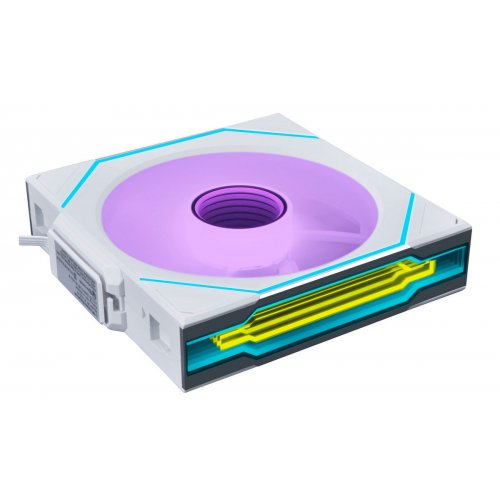 Кулер для корпуса Lian Li Uni Fan SL-INF Wireless 120 Reversed Blade (G99.12RSLIN1W1W.00) White купити з перевіркою сумісності: огляд, характеристики, ціна у Києві, Львові, Вінниці, Хмельницькому, Івано-Франківську, Україні | інтернет-магазин TELEMART.UA фото