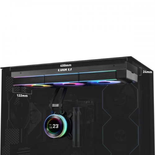 Купить Готовая СВО Lian Li Hydroshift II LCD-C 360N (G89.GHS2LCD36B.00) Black с проверкой совместимости: обзор, характеристики, цена в Киеве, Днепре, Одессе, Харькове, Украине | интернет-магазин TELEMART.UA фото