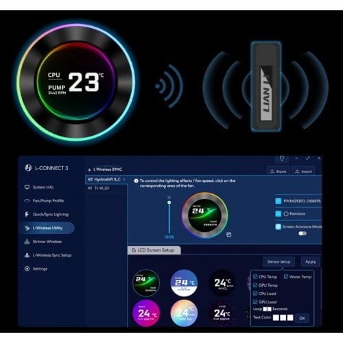 Купить Готовая СВО Lian Li Hydroshift II LCD-C 360N (G89.GHS2LCD36W.00) White с проверкой совместимости: обзор, характеристики, цена в Киеве, Днепре, Одессе, Харькове, Украине | интернет-магазин TELEMART.UA фото