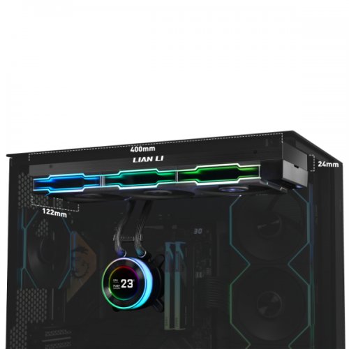 Готова СВО Lian Li Hydroshift II LCD-C 360CL (G89.GHS2LCD36RB.00) Black купити з перевіркою сумісності: огляд, характеристики, ціна у Києві, Львові, Вінниці, Хмельницькому, Івано-Франківську, Україні | інтернет-магазин TELEMART.UA фото