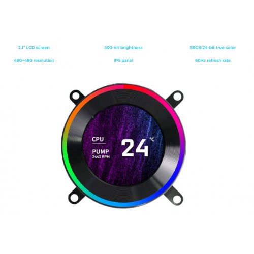Готова СВО Lian Li Hydroshift II LCD-C 360CL (G89.GHS2LCD36RB.00) Black купити з перевіркою сумісності: огляд, характеристики, ціна у Києві, Львові, Вінниці, Хмельницькому, Івано-Франківську, Україні | інтернет-магазин TELEMART.UA фото
