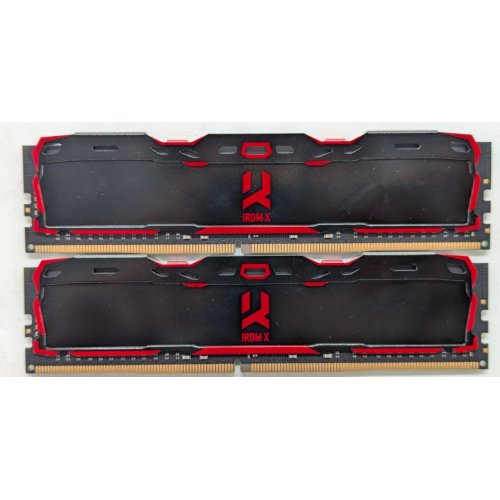 Купить Озу GoodRAM DDR4 32GB (2x16GB) 3200Mhz IRDM X Black (IR-X3200D464L16A/32GDC) (Восстановлено продавцом, 776584) с проверкой совместимости: обзор, характеристики, цена в Киеве, Днепре, Одессе, Харькове, Украине | интернет-магазин TELEMART.UA фото