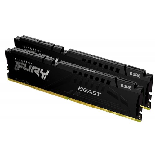 Купить Уценка озу Kingston DDR5 16GB (2x8GB) 5600MHz FURY Beast Black (KF556C40BBK2-16) (Повреждена упаковка, 776585) с проверкой совместимости: обзор, характеристики, цена в Киеве, Днепре, Одессе, Харькове, Украине | интернет-магазин TELEMART.UA фото