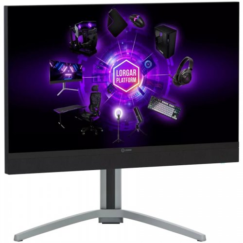 Купити Монітор Lorgar 27" 27MP1 (LRG-27MP1U160-GY) Milky Gray/Black - ціна в Києві, Львові, Вінниці, Хмельницькому, Франківську, Україні | інтернет-магазин TELEMART.UA фото