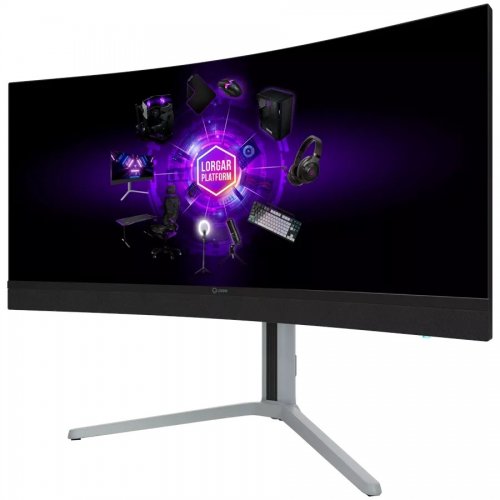 Купити Монітор Lorgar 34" 34MP1 (LRG-34MP1W180C-GY) Milky Gray/Black - ціна в Києві, Львові, Вінниці, Хмельницькому, Франківську, Україні | інтернет-магазин TELEMART.UA фото