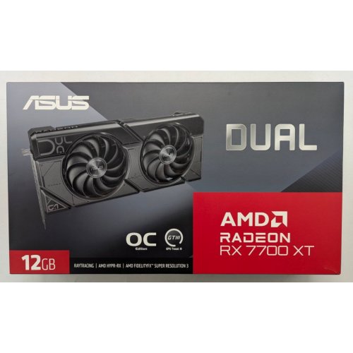 Відеокарта Asus Radeon RX 7700 XT Dual OC 12288MB (DUAL-RX7700XT-O12G) (Відновлено продавцем, 776898) купити з перевіркою сумісності: огляд, характеристики, ціна у Києві, Львові, Вінниці, Хмельницькому, Івано-Франківську, Україні | інтернет-магазин TELEMART.UA фото