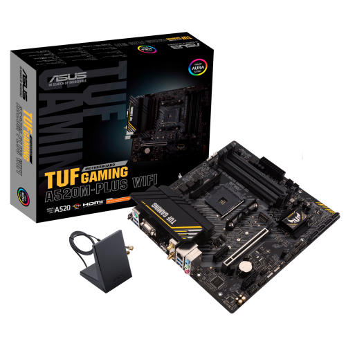 Купить Материнская плата Asus TUF GAMING A520M-PLUS WIFI (sAM4, A520) (Восстановлено продавцом, 776903) с проверкой совместимости: обзор, характеристики, цена в Киеве, Днепре, Одессе, Харькове, Украине | интернет-магазин TELEMART.UA фото
