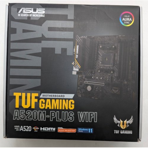 Купить Материнская плата Asus TUF GAMING A520M-PLUS WIFI (sAM4, A520) (Восстановлено продавцом, 776903) с проверкой совместимости: обзор, характеристики, цена в Киеве, Днепре, Одессе, Харькове, Украине | интернет-магазин TELEMART.UA фото