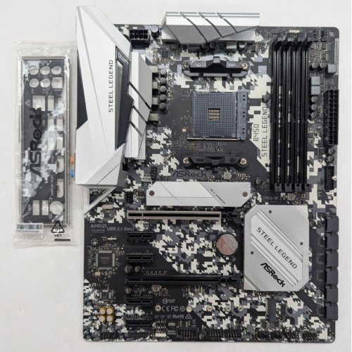 Материнська плата AsRock B450 Steel Legend (sAM4, AMD B450) (Відновлено продавцем, 776915) купити з перевіркою сумісності: огляд, характеристики, ціна у Києві, Львові, Вінниці, Хмельницькому, Івано-Франківську, Україні | інтернет-магазин TELEMART.UA фото