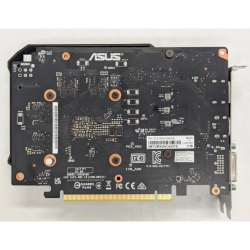 Відеокарта Asus GeForce GTX 1650 Phoenix OC 4096MB (PH-GTX1650-O4GD6) (Відновлено продавцем, 776919) купити з перевіркою сумісності: огляд, характеристики, ціна у Києві, Львові, Вінниці, Хмельницькому, Івано-Франківську, Україні | інтернет-магазин TELEMART.UA фото