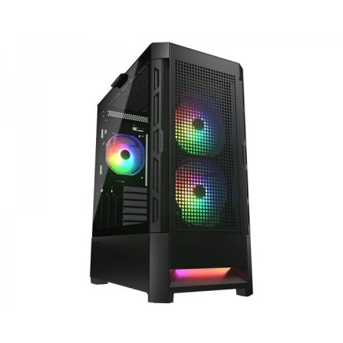 Корпус Cougar Airface RGB Tempered Glass без БЖ Black (Відновлено продавцем, 777002) купити з перевіркою сумісності: огляд, характеристики, ціна у Києві, Львові, Вінниці, Хмельницькому, Івано-Франківську, Україні | інтернет-магазин TELEMART.UA фото