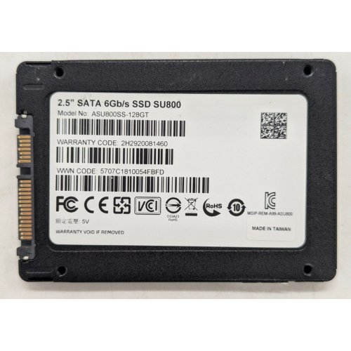 Ssd-диск ADATA Ultimate SU800 TLC 128GB 2.5'' (ASU800SS-128GT-C) (Відновлено продавцем, 777008) купити з перевіркою сумісності: огляд, характеристики, ціна у Києві, Львові, Вінниці, Хмельницькому, Івано-Франківську, Україні | інтернет-магазин TELEMART.UA фото