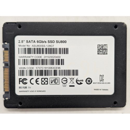 Ssd-диск ADATA Ultimate SU800 TLC 128GB 2.5'' (ASU800SS-128GT-C) (Відновлено продавцем, 777013) купити з перевіркою сумісності: огляд, характеристики, ціна у Києві, Львові, Вінниці, Хмельницькому, Івано-Франківську, Україні | інтернет-магазин TELEMART.UA фото