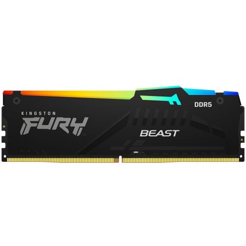 Уцінка озп Kingston DDR5 32GB (2x16GB) 6000Mhz FURY Beast RGB Black (KF560C36BBE2AK2-32) (вскрите пакування, 777172) купити з перевіркою сумісності: огляд, характеристики, ціна у Києві, Львові, Вінниці, Хмельницькому, Івано-Франківську, Україні | інтернет-магазин TELEMART.UA фото