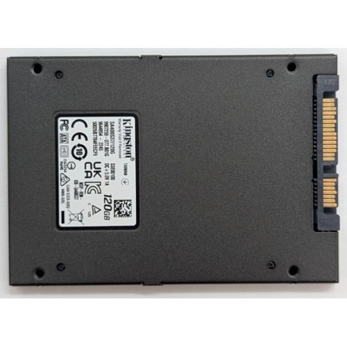 Ssd-диск Kingston SSDNow A400 TLC 120GB 2.5'' (SA400S37/120G) (Відновлено продавцем, 777422) купити з перевіркою сумісності: огляд, характеристики, ціна у Києві, Львові, Вінниці, Хмельницькому, Івано-Франківську, Україні | інтернет-магазин TELEMART.UA фото