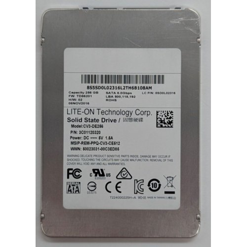 Ssd-диск Lite-On 256GB 2.5" (CV3-DE256) (Відновлено продавцем, 777424) купити з перевіркою сумісності: огляд, характеристики, ціна у Києві, Львові, Вінниці, Хмельницькому, Івано-Франківську, Україні | інтернет-магазин TELEMART.UA фото