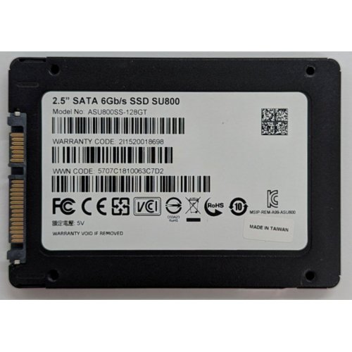 Купить Ssd-диск ADATA Ultimate SU800 TLC 128GB 2.5'' (ASU800SS-128GT-C) (Восстановлено продавцом, 777434) с проверкой совместимости: обзор, характеристики, цена в Киеве, Днепре, Одессе, Харькове, Украине | интернет-магазин TELEMART.UA фото