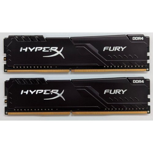 Озп HyperX DDR4 16GB (2x8GB) 3200Mhz Fury Black (HX432C16FB3K2/16) (Відновлено продавцем, 777469) купити з перевіркою сумісності: огляд, характеристики, ціна у Києві, Львові, Вінниці, Хмельницькому, Івано-Франківську, Україні | інтернет-магазин TELEMART.UA фото