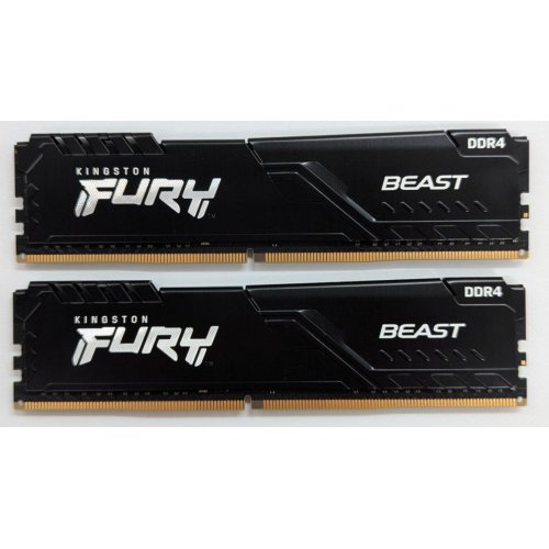 Купить Озу Kingston DDR4 32GB (2x16GB) 3600Mhz FURY Beast Black (KF436C18BBK2/32) (Восстановлено продавцом, 777471) с проверкой совместимости: обзор, характеристики, цена в Киеве, Днепре, Одессе, Харькове, Украине | интернет-магазин TELEMART.UA фото