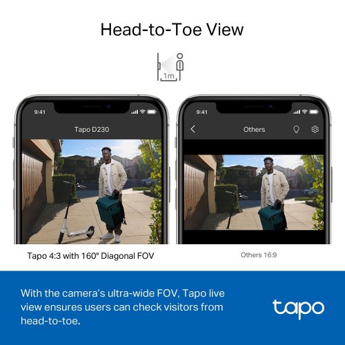 Купить Умный видеозвонок с аккумулятором TP-Link Tapo D230S1 - цена в Харькове, Киеве, Днепре, Одессе
в интернет-магазине Telemart фото