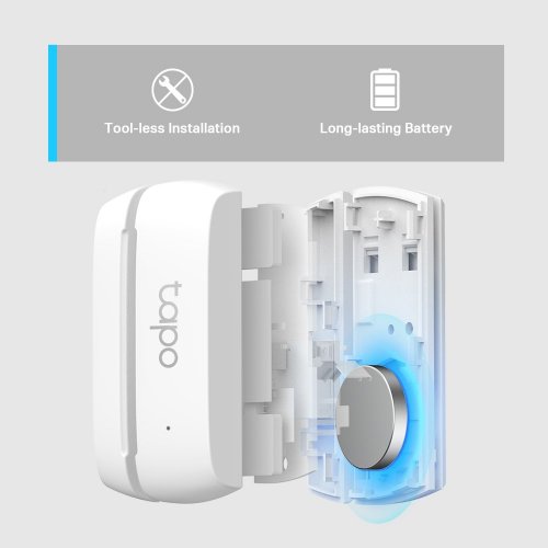 Купити Розумний контактний датчик TP-Link Tapo T110 - ціна в Києві, Львові, Вінниці, Хмельницькому, Франківську, Україні | інтернет-магазин TELEMART.UA фото
