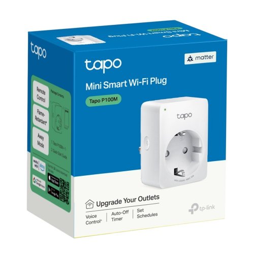 Купити Розумна бездротова компактна розетка TP-Link Tapo P100M - ціна в Києві, Львові, Вінниці, Хмельницькому, Франківську, Україні | інтернет-магазин TELEMART.UA фото
