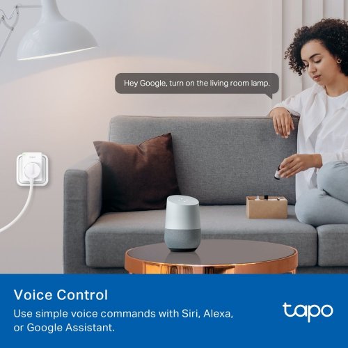 Купити Розумна бездротова компактна розетка TP-Link Tapo P100M - ціна в Києві, Львові, Вінниці, Хмельницькому, Франківську, Україні | інтернет-магазин TELEMART.UA фото
