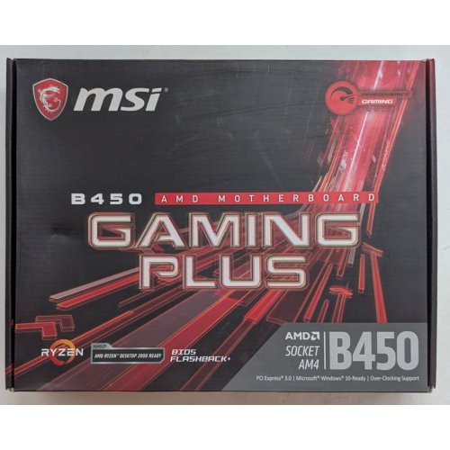 Материнська плата MSI B450 GAMING PLUS (sAM4, AMD B450) (Відновлено продавцем, 777699) купити з перевіркою сумісності: огляд, характеристики, ціна у Києві, Львові, Вінниці, Хмельницькому, Івано-Франківську, Україні | інтернет-магазин TELEMART.UA фото